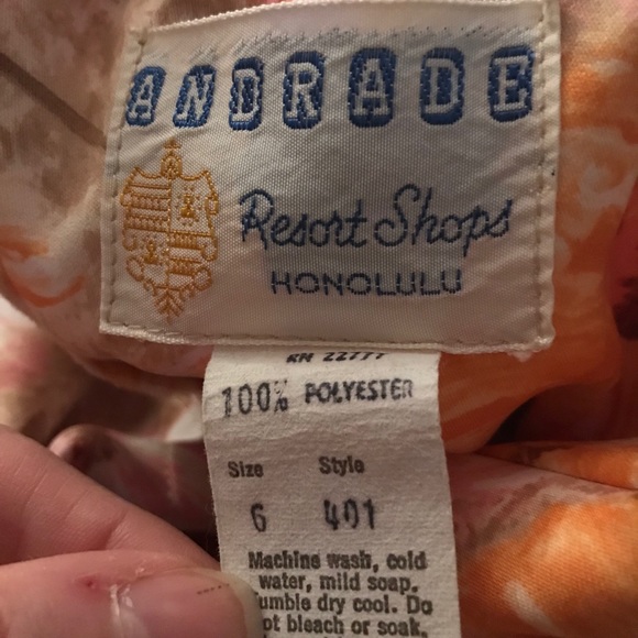 SOLD Vintage 60s Hawaiian halter wide leg jumpsuit - Picture 6 of 6